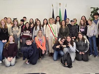 Gemellaggio: studenti della scuola di Camigliano e di Losheim ricevuti in comune