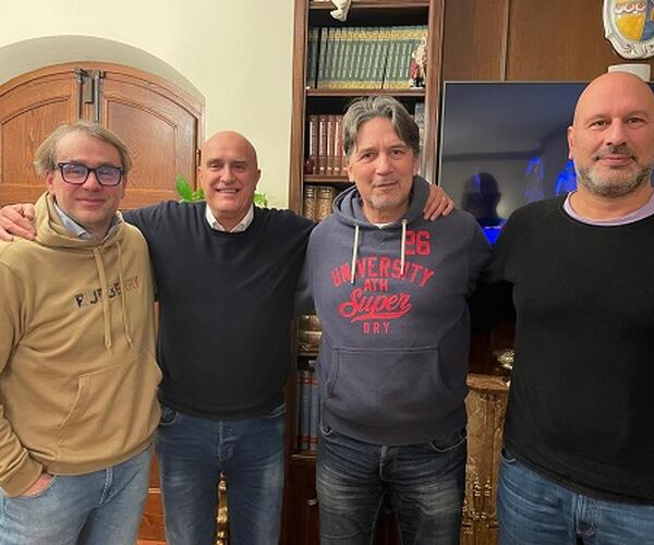 A cena a casa Drocker in compagnia di Mario Boni, primo e unico giocatore nella storia della FIP a raggiungere quota 20 mila punti in carriera